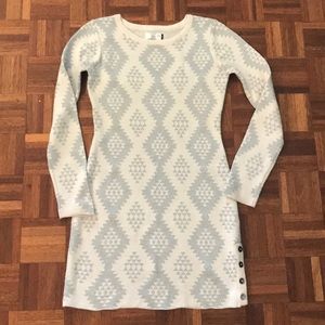 DV Silver & White Sweater Dress- Med